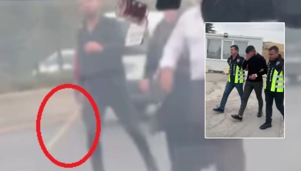 ankarada elinde sopayla trafigi tehlikeye atan surucu yakalandi rVPwPxtM
