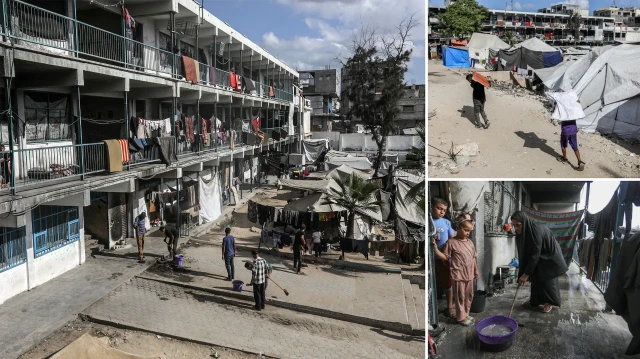 gazzede yerinden edilen filistinliler zor sartlarda yasam mucadelesi veriyor 9MIWzqt1